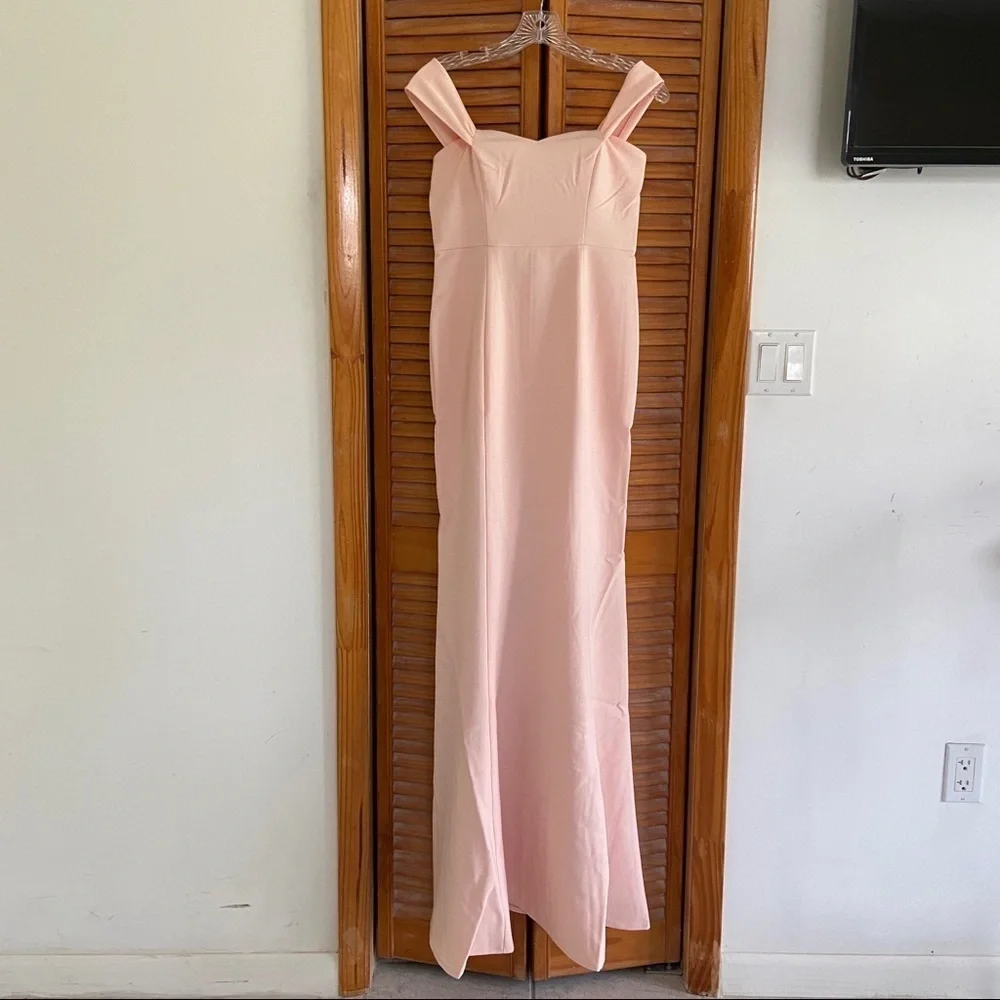 NEW Likely Bartolli Off Shoulder Pink Gown Dress - Picture 3 of 9